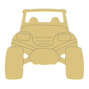 Design By Line UTV MDF Cutout Front View Silhouette - Unfinished For DIY