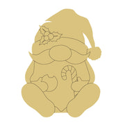 Design By Line Santa MDF Cutout With Candy Cane And Cookie Detail