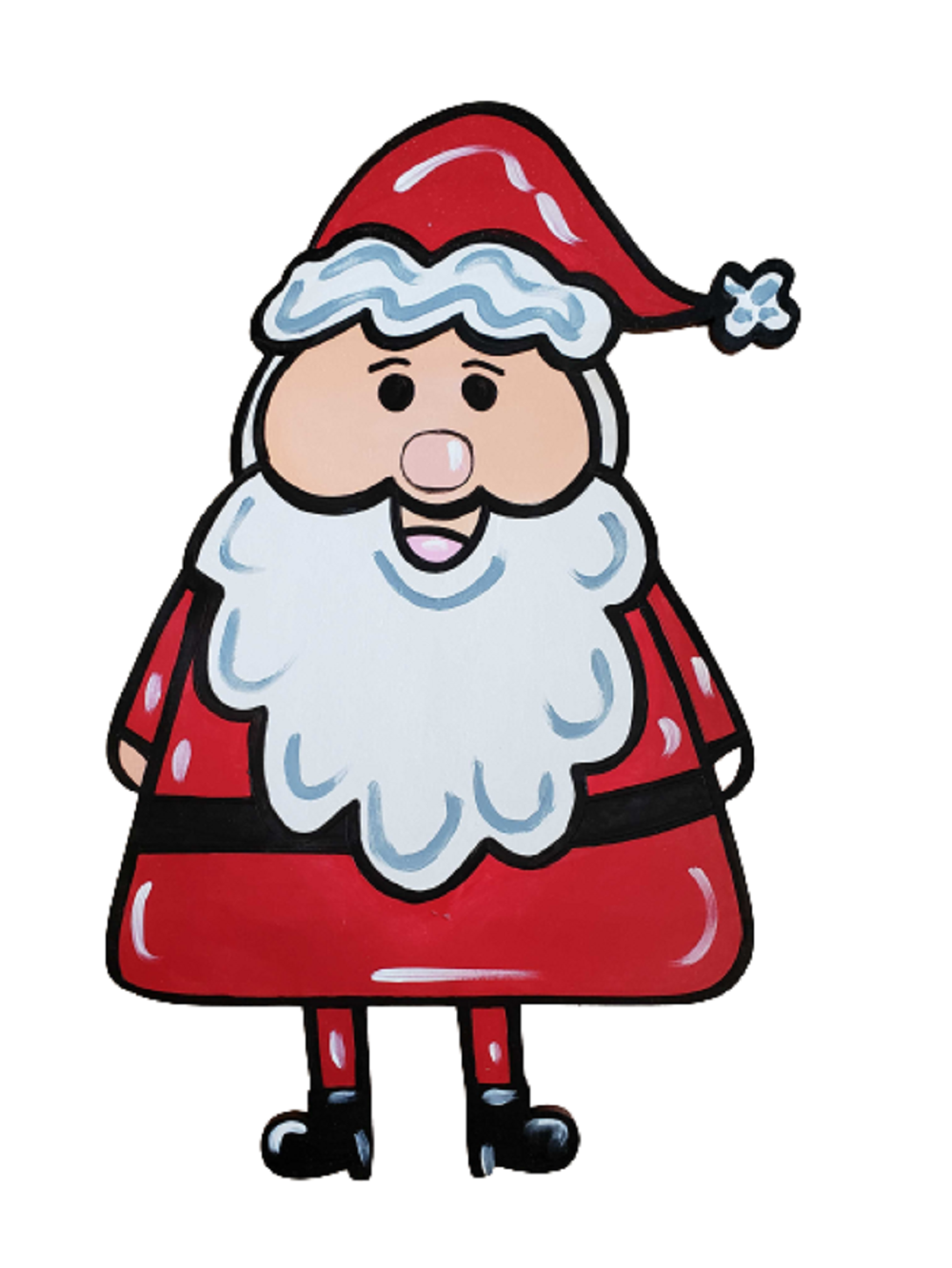 Design By Line Santa Silhouette MDF Cutout - Unfinished For DIY