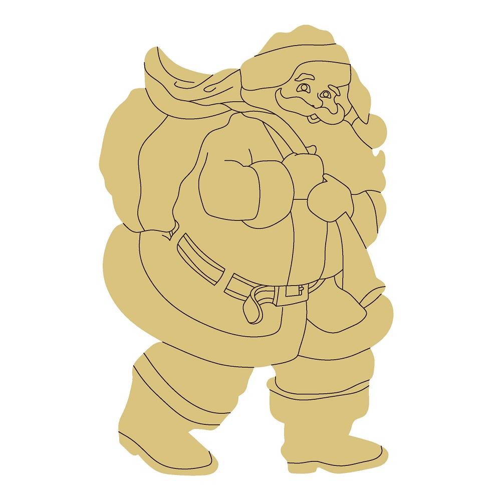 Design By Line Santa MDF Cutout - Unfinished For DIY