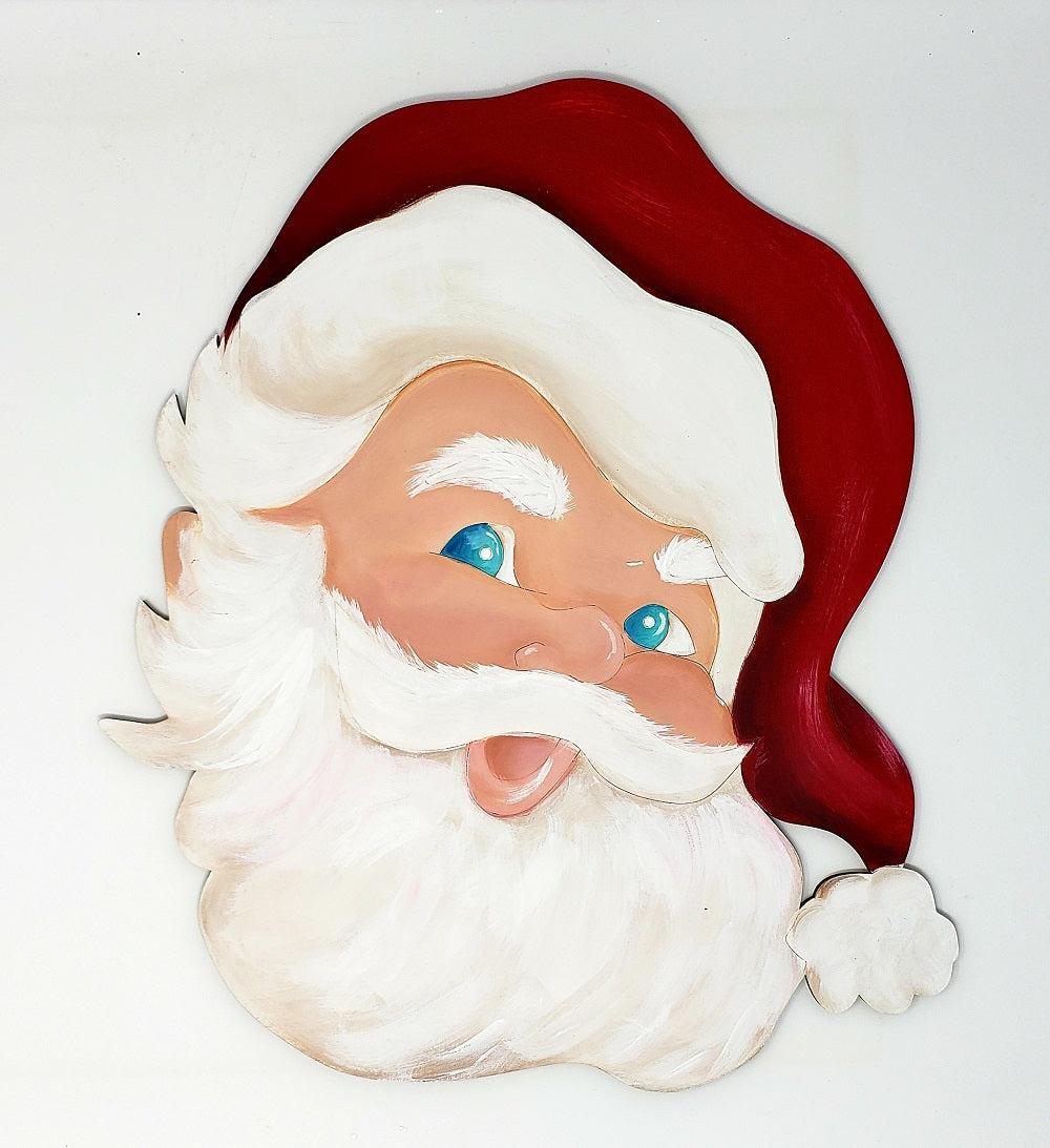 Design By Line Santa Head MDF Cutout Bearded Silhouette - Unfinished For DIY