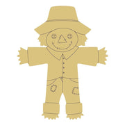 Design By Line Scarecrow MDF Cutout Patchwork Pants And Hat - Unfinished For DIY