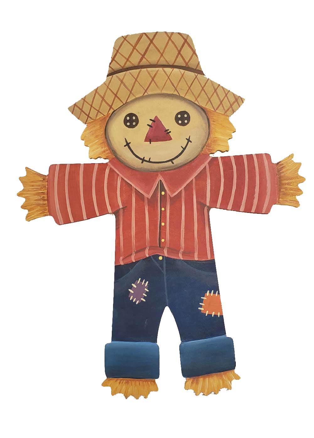 Basic Shape Scarecrow MDF Cutout Fall Decor - Unfinished For DIY