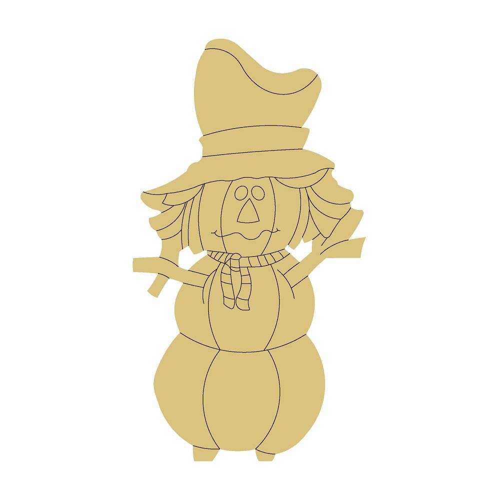 Design By Line Scarecrow MDF Cutout Autumn Decor - Unfinished For DIY