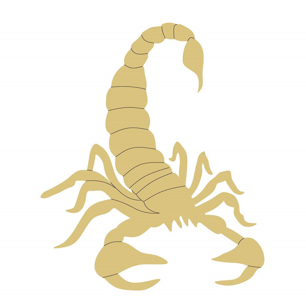 Design By Line Scorpion MDF Cutout  Silhouette - Unfinished For DIY