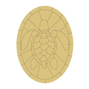 Design By Line Oval MDF Cutout Sea Turtle - Unfinished For DIY