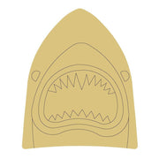 Design By Line Shield MDF Cutout Shark Mouth - Unfinished For DIY