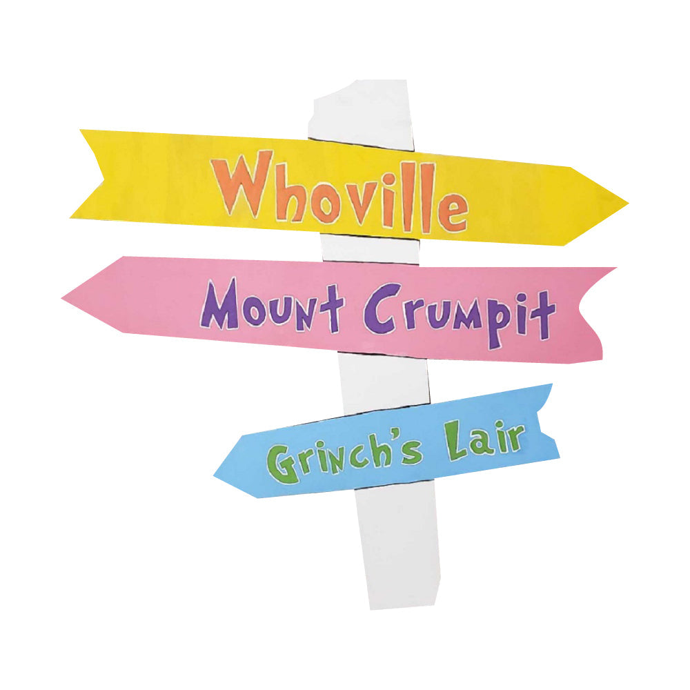 Basic Shape Signpost MDF Cutout Silhouette Style 2 - Unfinished For DIY