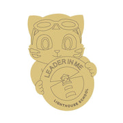 Design By Line Cat MDF Cutout Leader In Me Lighthouse School Sign - Unfinished For DIY
