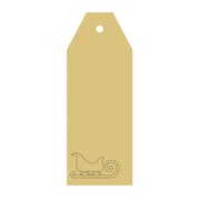 Design By Line Tag MDF Cutout Sleigh Silhouette - Unfinished For DIY