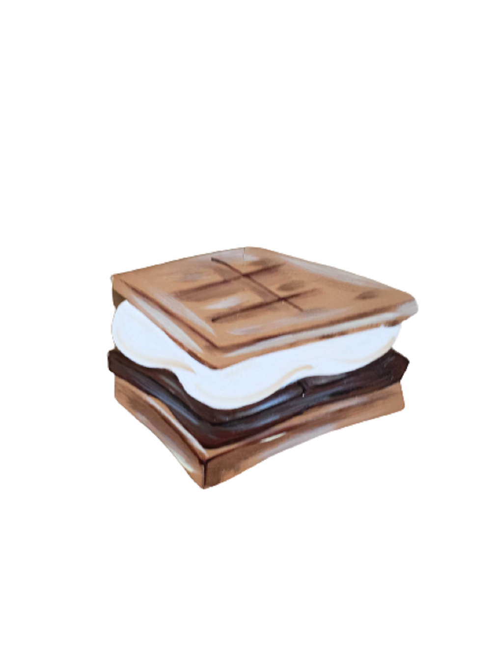 Design By Line Square MDF Cutout Smore - Unfinished For DIY