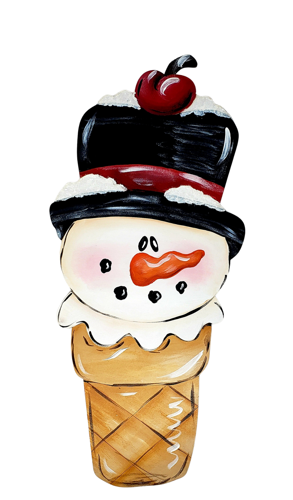 Design By Line Cone MDF Cutout Snowman Cone - Unfinished For DIY