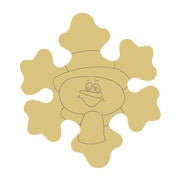 Design By Line Snowflake MDF Cutout Smiling Face With Top Hat - Unfinished For DIY