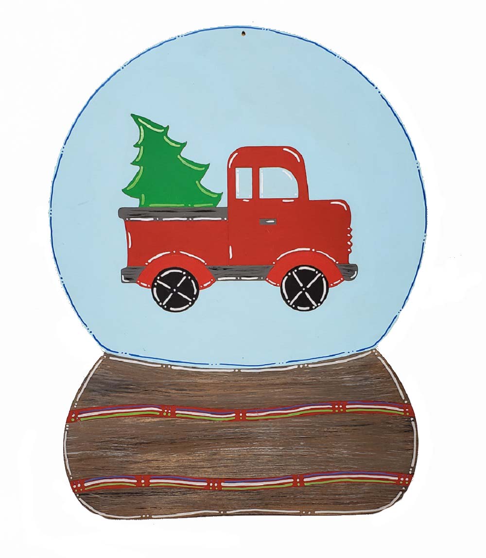 Basic Shape Snowglobe MDF Cutout Winter Decor - Unfinished For DIY