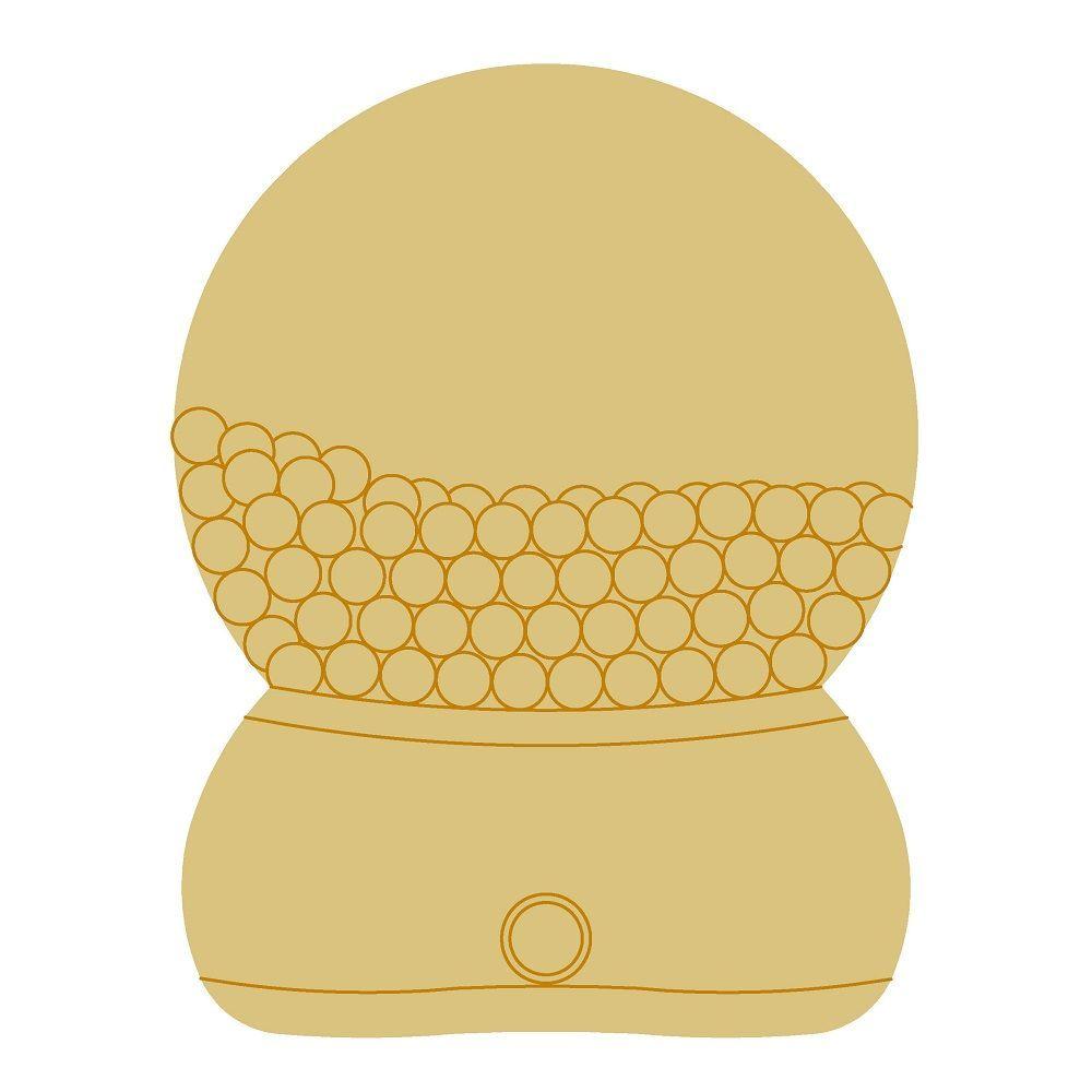 Design By Line Snow Globe MDF Cutout Gum Balls - Unfinished For DIY