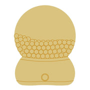 Design By Line Snow Globe MDF Cutout Gum Balls - Unfinished For DIY