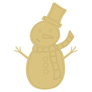 Design By Line Snowman MDF Cutout Top Hat And Scarf Silhouette - Unfinished For DIY