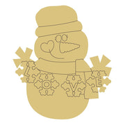 Design By Line Snowman MDF Cutout Snowflakes - Unfinished For DIY