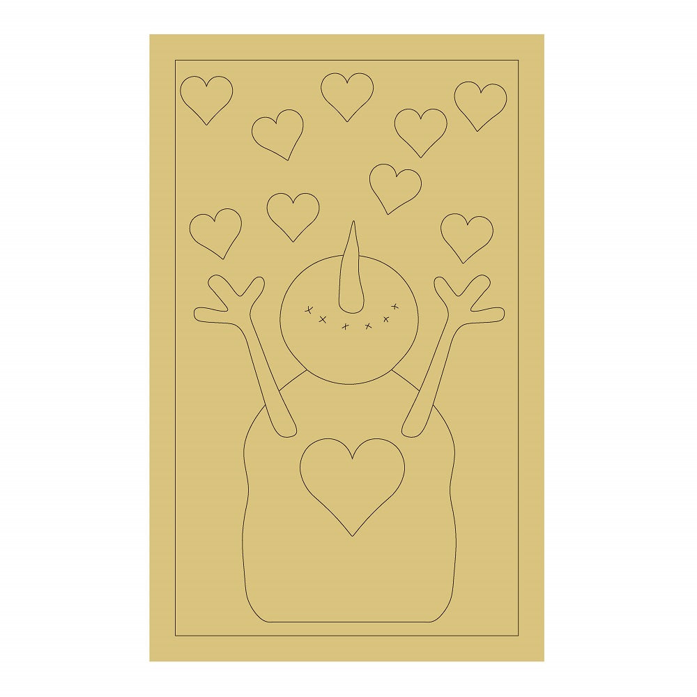 DL-SNOWMAN UNFINISHED WOOD CUTOUT STYLE 59-A1