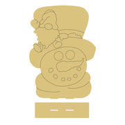 Design By Line Snowman Head MDF Cutout Top Hat Silhouette - Unfinished For DIY
