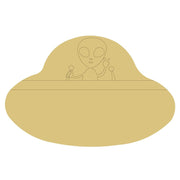 Design By Line Cloud MDF Cutout Alien On Stage With Microphone - Unfinished For DIY