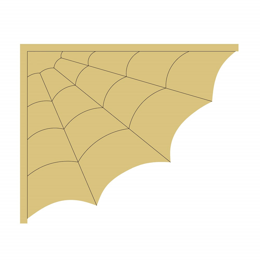 Design By Line Spider Web Unfinished Wood Cutout Style 2 Art 1