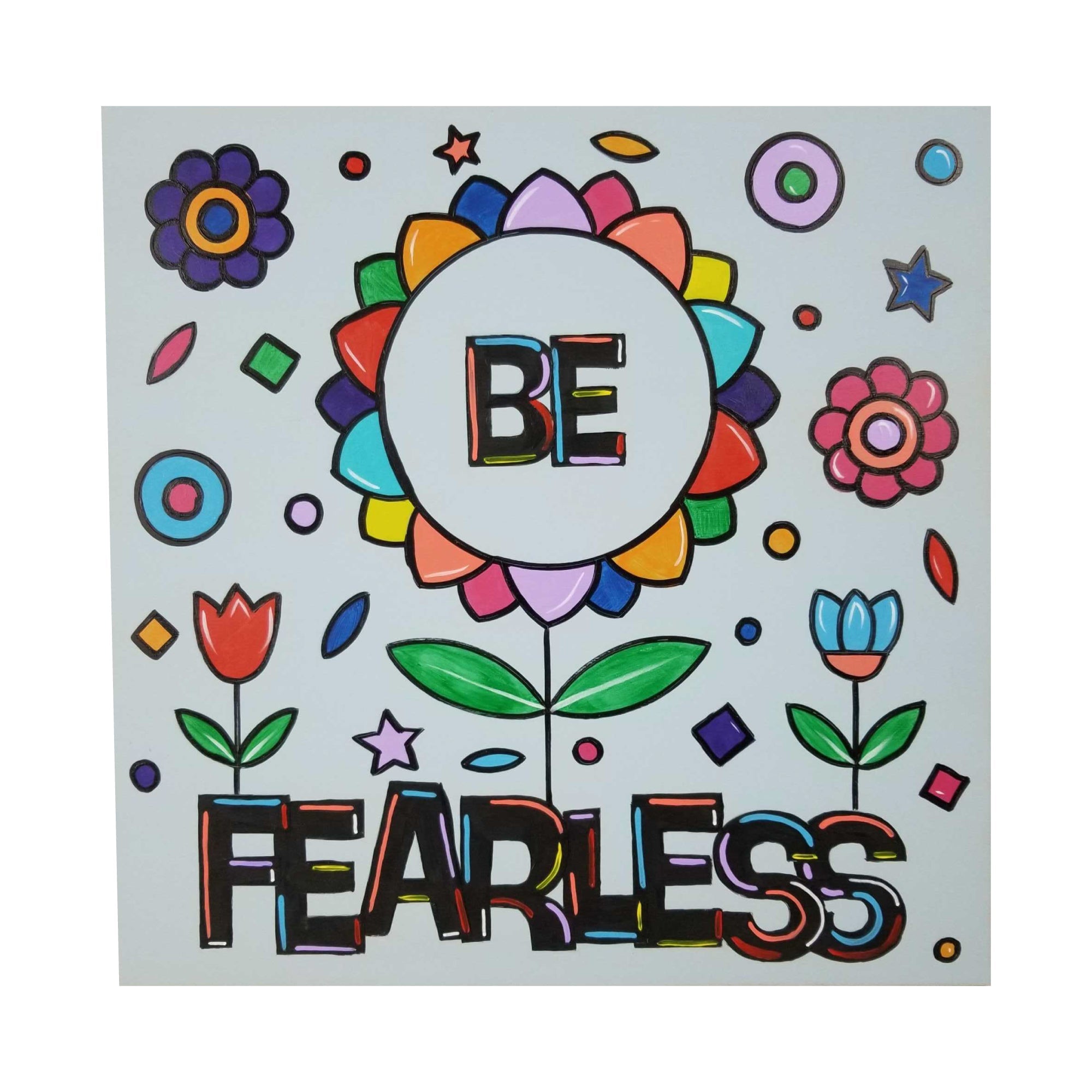 Design By Line Sunflower MDF Cutout Be Fearless - Unfinished For DIY