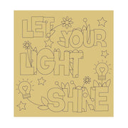 Design By Line Square MDF Cutout Let Your Light Shine - Unfinished For DIY
