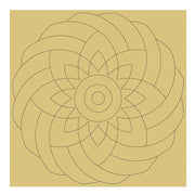 Design By Line Round MDF Cutout Mandala Swirl - Unfinished For DIY