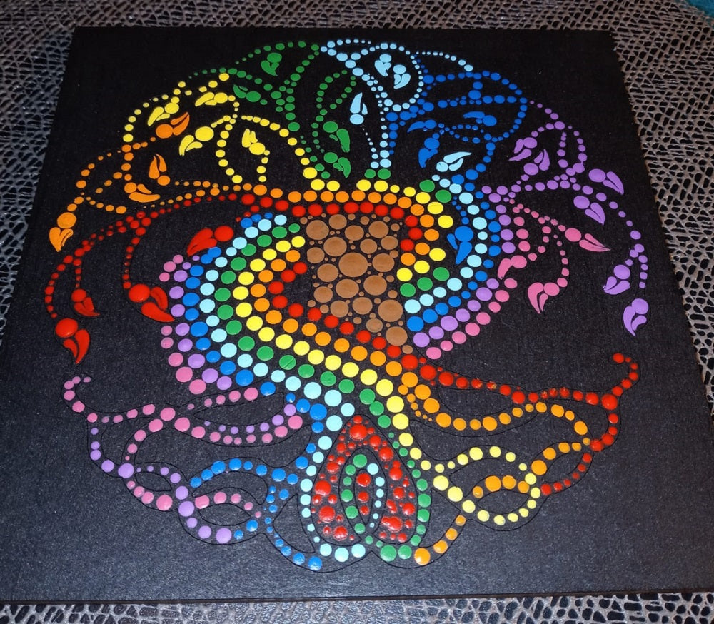 Design By Line Square MDF Cutout Tree Of Life - Unfinished For DIY