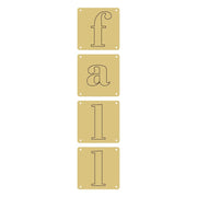 Design By Line Square MDF Cutout FALL Letters - Unfinished For DIY