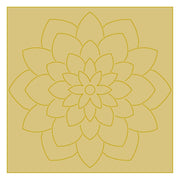 Design By Line Square MDF Cutout Floral Mandala - Unfinished For DIY