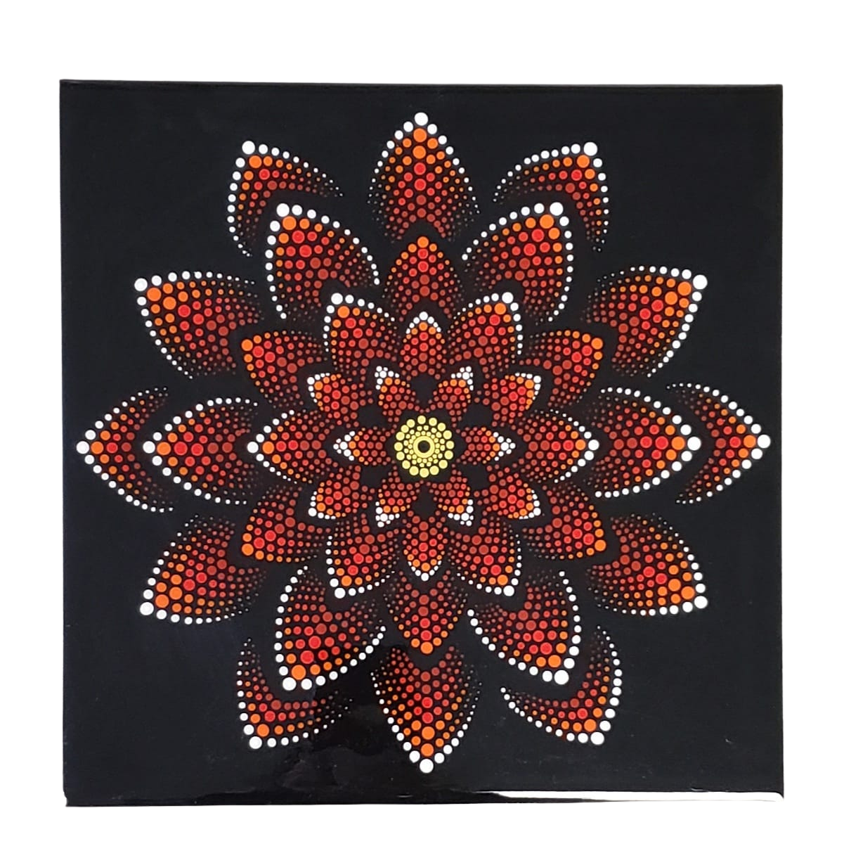Design By Line Square MDF Cutout Floral Mandala - Unfinished For DIY