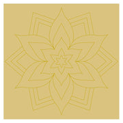 Design By Line Square MDF Cutout Flower Mandala - Unfinished For DIY