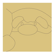 Design By Line Square MDF Cutout Santa Head Silhouette - Unfinished For DIY