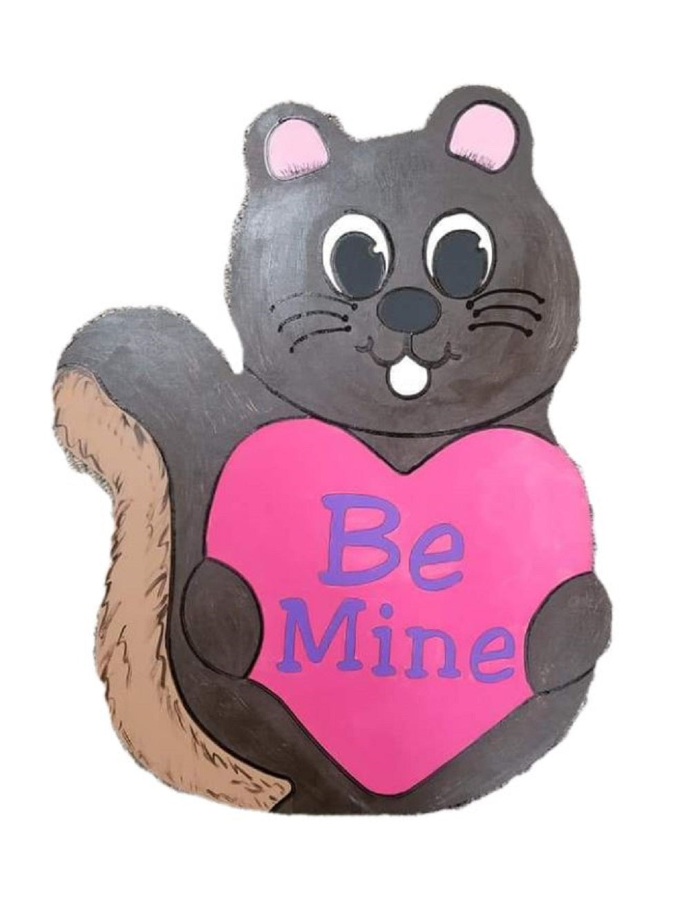 Design By Line Sitting Squirrel MDF Cutout Be Mine - Unfinished For DIY