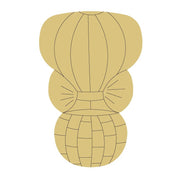 Design By Line Stacked Pumpkin MDF Cutout Hot Air Balloon - Unfinished For DIY