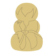 Design By Line Three-Tier Stacked Pumpkin MDF Cutout Cotton Boll Stacked Pumpkin Design - Unfinished For DIY