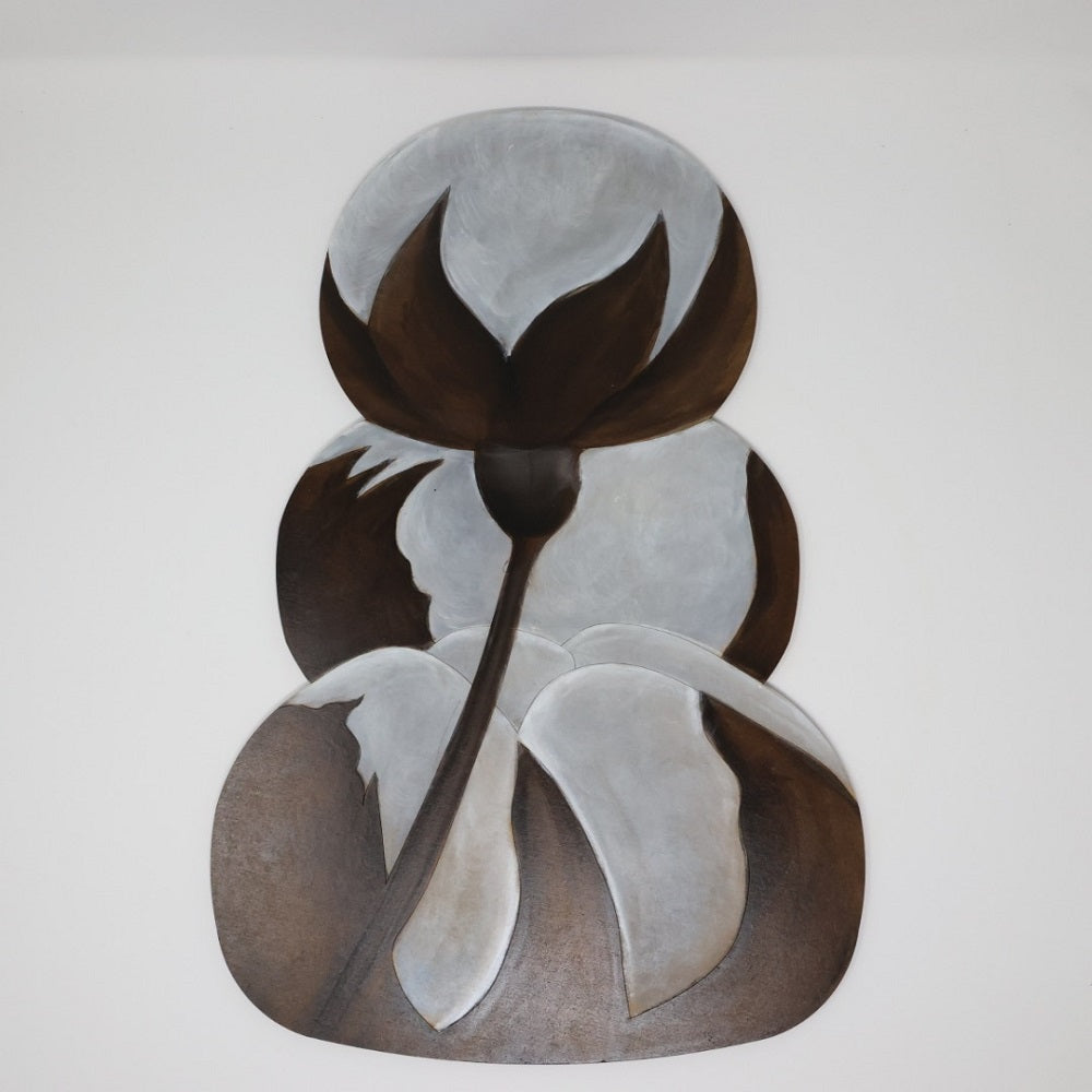 Design By Line Three-Tier Stacked Pumpkin MDF Cutout Cotton Boll Stacked Pumpkin Design - Unfinished For DIY