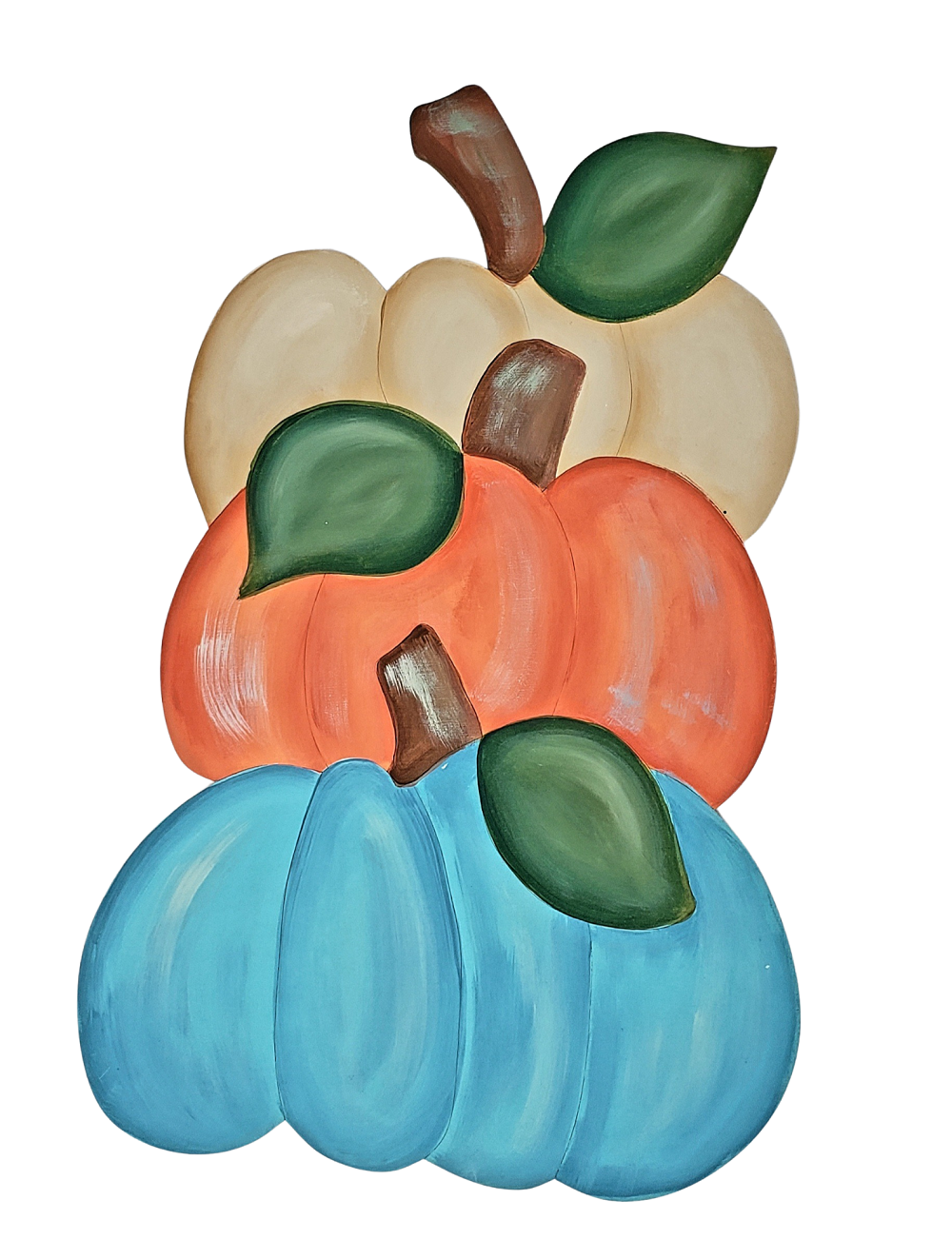 Basic Shape Stacked Pumpkin MDF Cutout Autumn Decor Style 3 - Unfinished For DIY