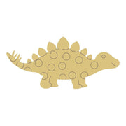 Design By Line Stegosaurus MDF Cutout Dotted Pattern - Unfinished For DIY