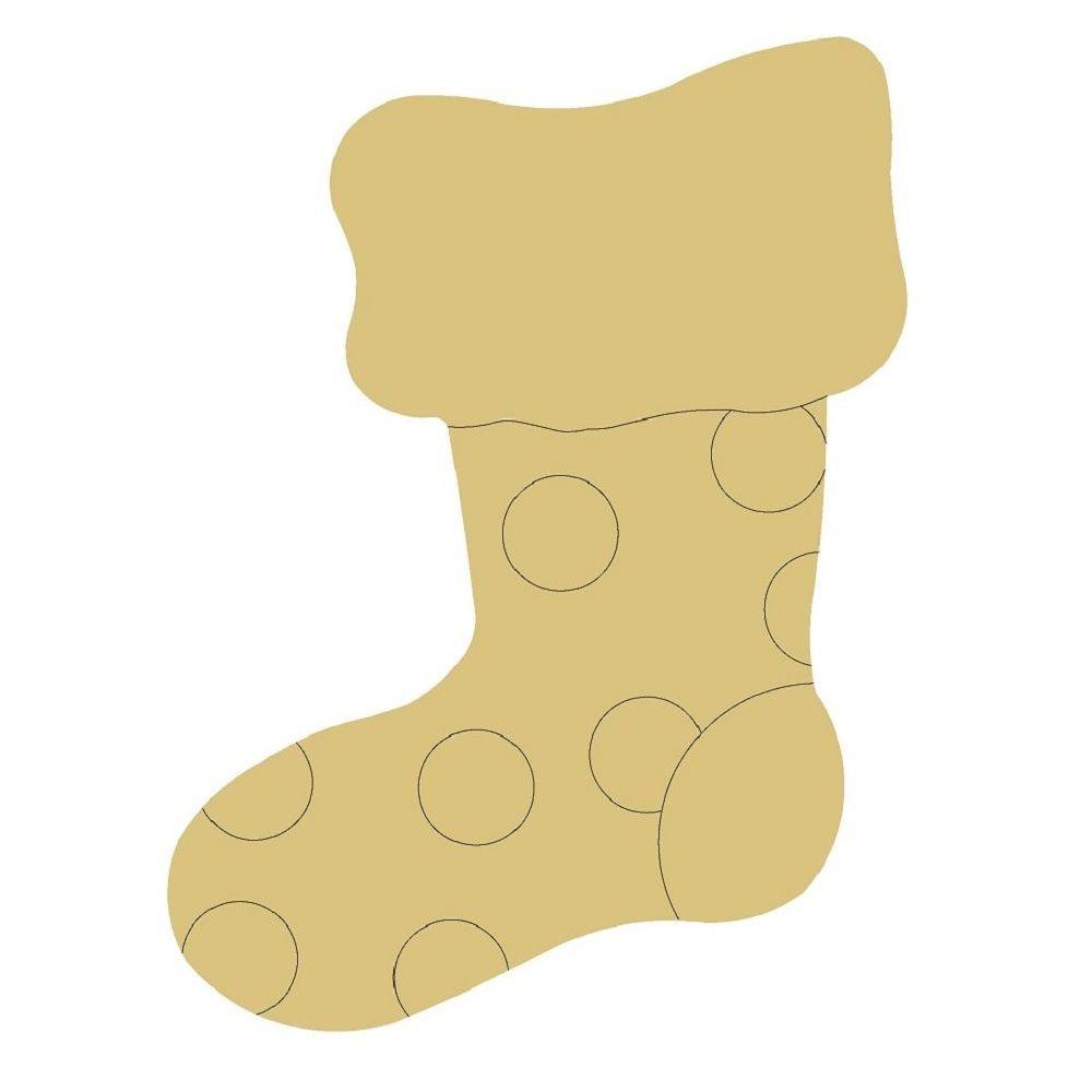Design By Line Stocking MDF Cutout Polka Dot Pattern - Unfinished For DIY