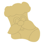 Design By Line Stocking Silhouette MDF Cutout Holiday Decor - Unfinished For DIY