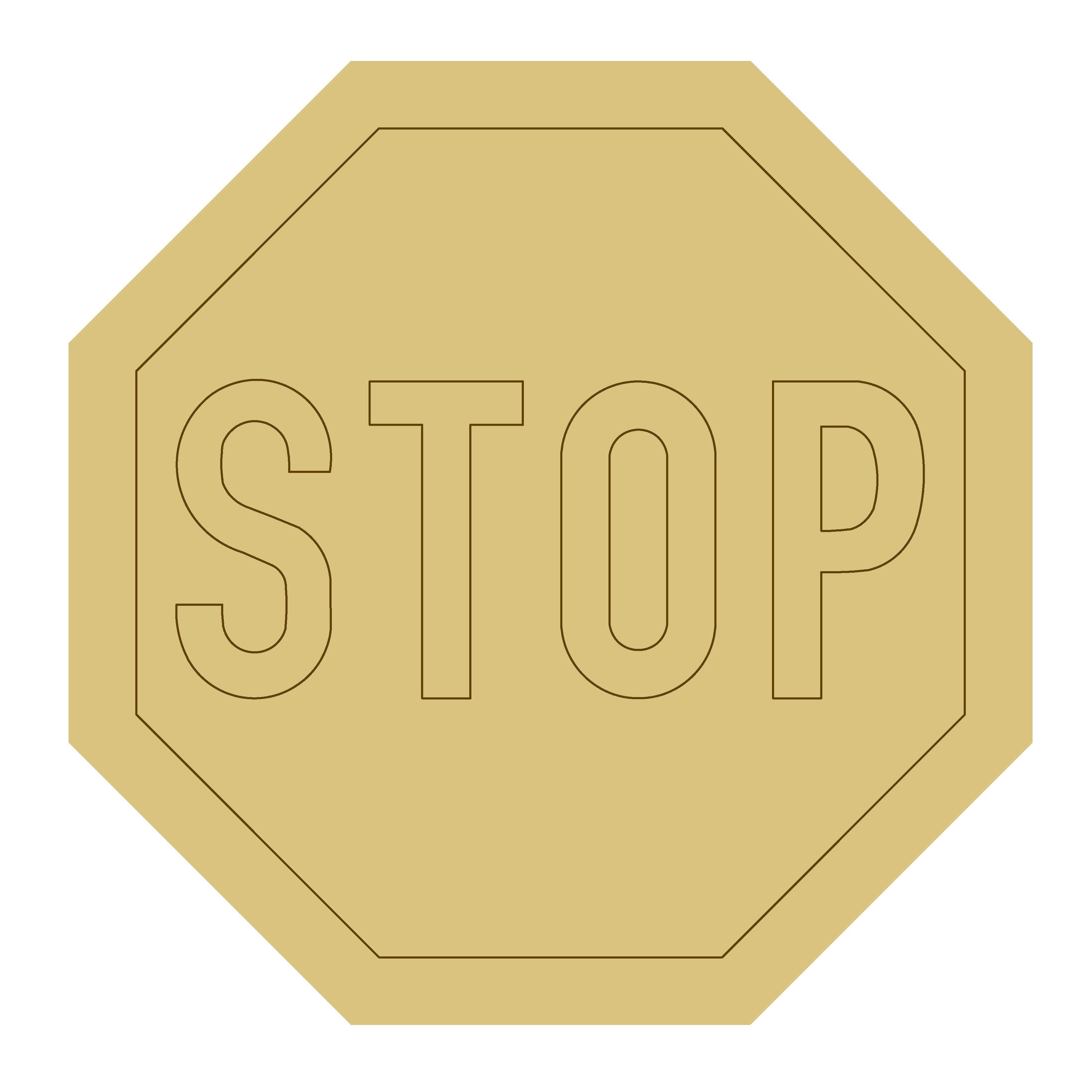 Design By Line Octagon MDF Cutout Stop - Unfinished For DIY