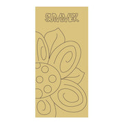Design By Line Rectangle MDF Cutout Summer Floral Outline - Unfinished For DIY