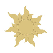 Design By Line Sunburst MDF Cutout Radiant Silhouette - Unfinished For DIY