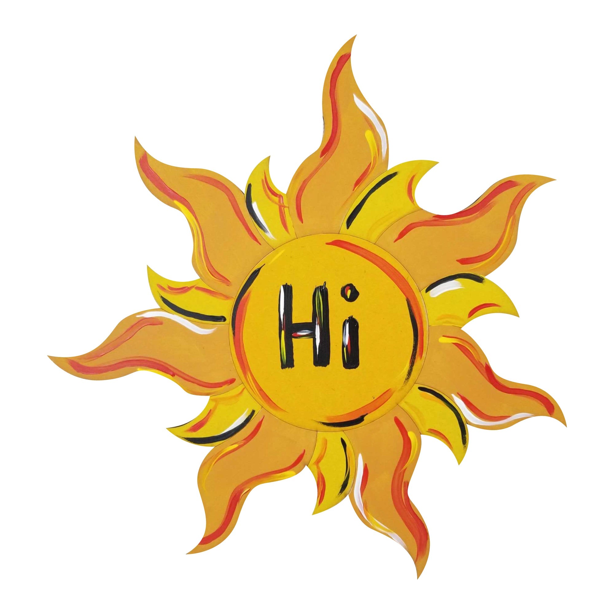 Basic Shape Sun MDF Cutout Silhouette Style 3 - Unfinished For DIY