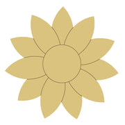 Design By Line Sunflower MDF Cutout Sunflower Silhouette - Unfinished For DIY