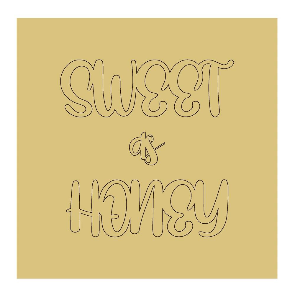 Design By Line Rectangle MDF Cutout Sweet & Honey - Unfinished For DIY