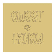Design By Line Rectangle MDF Cutout Sweet & Honey - Unfinished For DIY